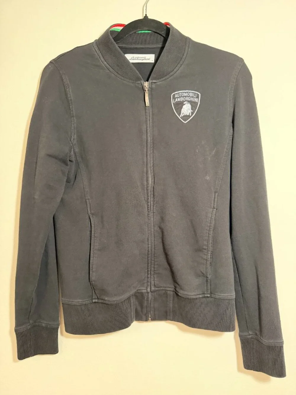 Lamborghini Women’s Track Jacket Black Full Zip Y2K Motorsport Luxury Athleisure